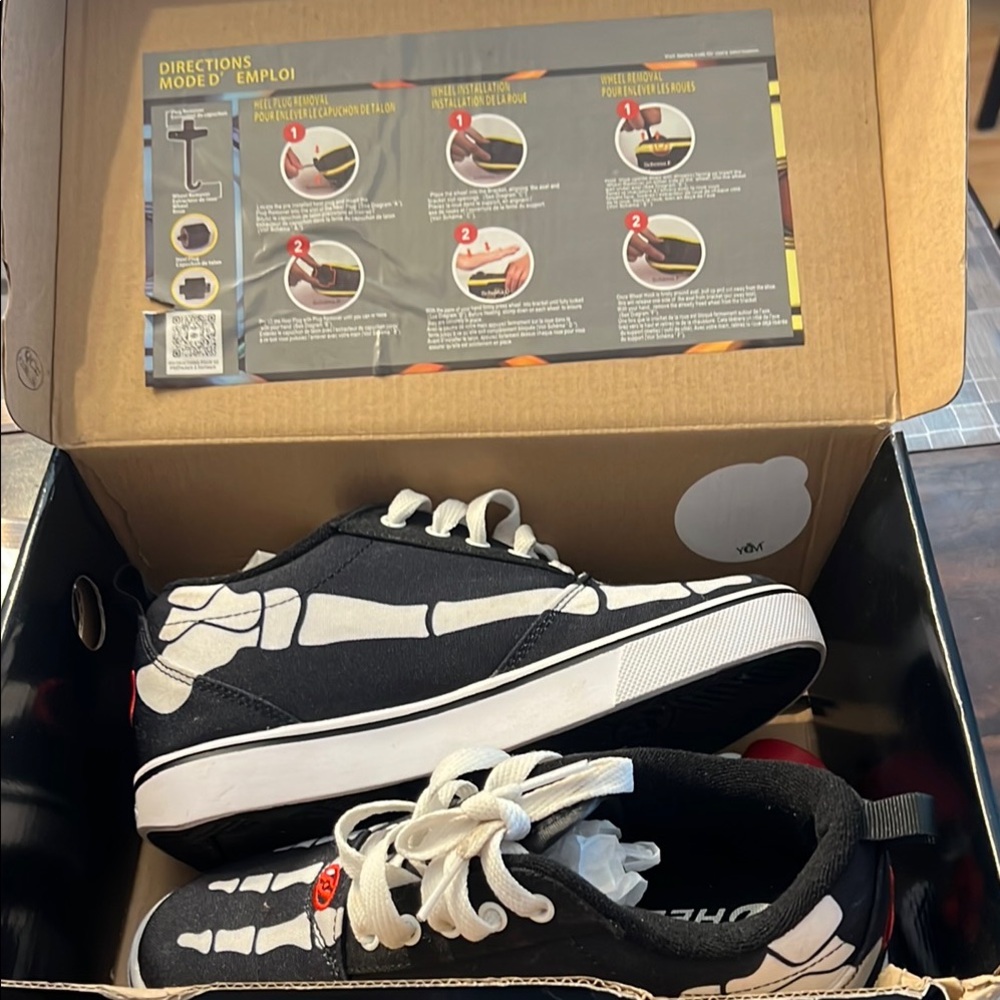 Skechers Black and White Low-Top Sneakers